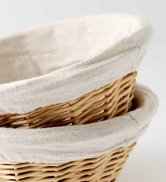 Natural rattan bread basket solution visual