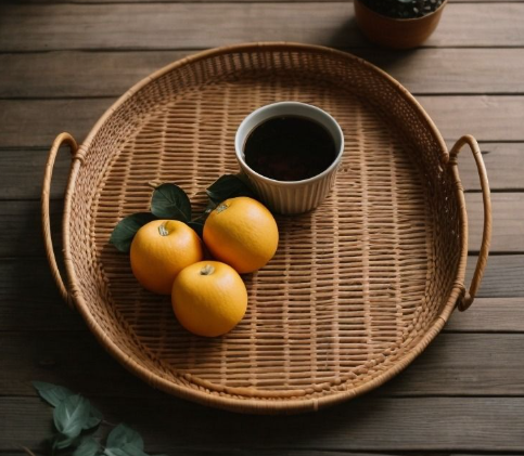 Rattan tableware hospitality solution visual