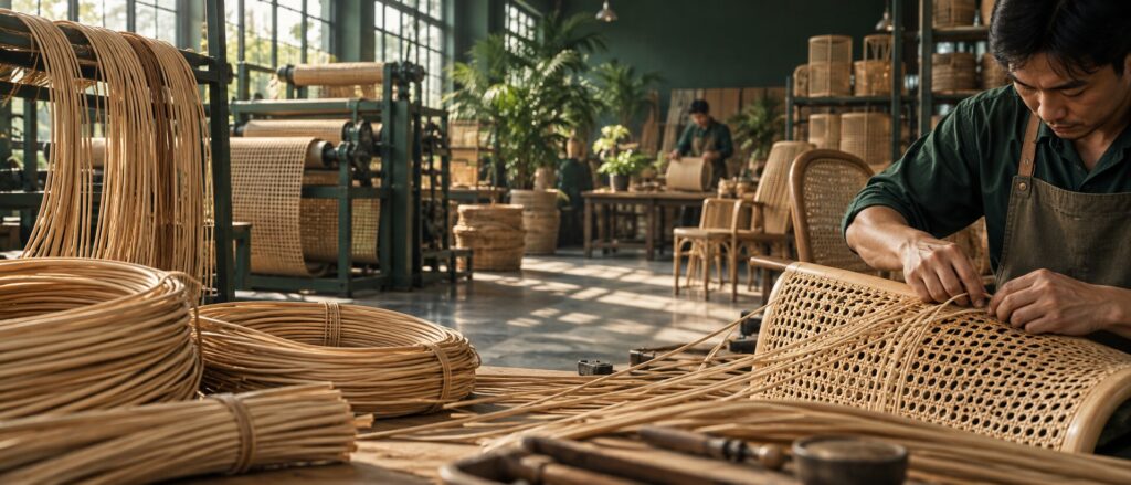 Natural cane webbing supply solution visual